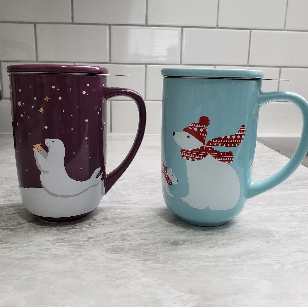 2 David's Tea Christmas Mugs - Complete!